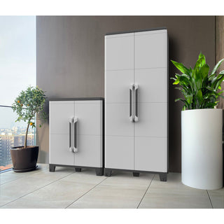 XL Kunststoffschrank 'Transforming' IP43 in Schwarz/Grau - Größe XL