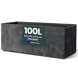 XL Pflanzkübel 'Millennium' 100 Liter, rechteckig in Anthrazit