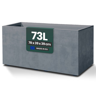 XL Pflanzkübel 'Millennium' 73 Liter, rechteckig in Grau