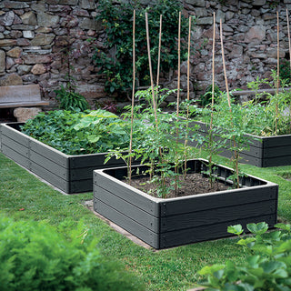 Hochbeet System "Woody" in Anthrazit (Set wählbar)