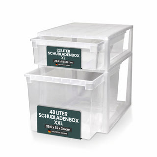 Bundle: 1 x Schubladenbox XL52 + 1 x Schubladenbox XXL 52