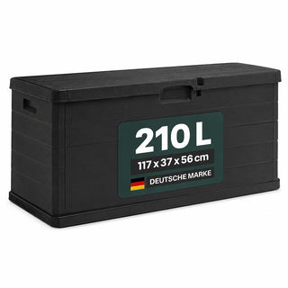XXL Kissenbox 210 Liter (Holz Optik) in Anthrazit