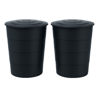 2 x XXL Regentonne 'Smooth' mit Deckel 510 Liter Volumen (2er Set / Farbe wählbar)