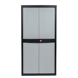 Kreher - Jumbo-Schrank mit 3 Böden (schwarz, grau)
