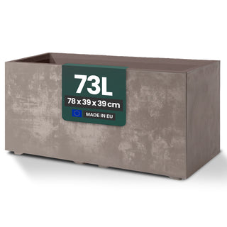 XL Pflanzkübel 'Millennium' 73 Liter, rechteckig in Sandbraun