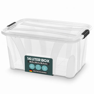 Aufbewahrungsbox 'Master' Box mit Deckel - 14 Liter Volumen, in Transparent