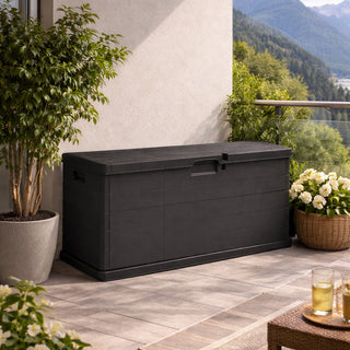 XXL Kissenbox 210 Liter (Holz Optik) in Anthrazit