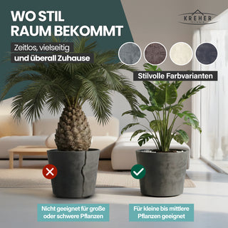 Rollbarer XXL Pflanzkübel 'Millennium' 80 Liter in Anthrazit