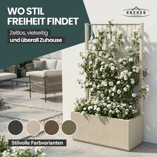Set: 2 x XL SPALIER 'Ethica' - 80 x 36 x 140 cm - in Struktur Optik - breite Version - in Beige