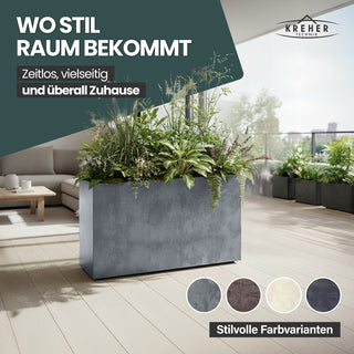 XXL Sichtschutz Pflanzkasten 'Millennium Fence' in Grau