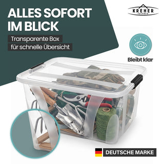 Aufbewahrungsbox 'Master' Box mit Deckel - 32 Liter Volumen, in Transparent