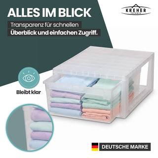 Bundle: 2 x Schubladenbox Größe M (12 Liter) + 2 x Größe S (7 Liter)
