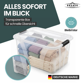 Aufbewahrungsbox 'Master' Box mit Deckel - 14 Liter Volumen, in Transparent
