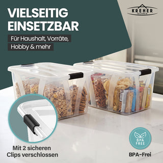 Aufbewahrungsbox 'Master' Box mit Deckel - 14 Liter Volumen, in Transparent