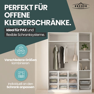 Bundle: 2 x Schubladenbox Größe M (12 Liter) + 2 x Größe S (7 Liter)