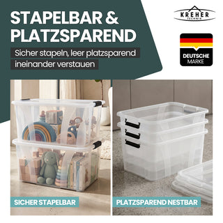 Aufbewahrungsbox 'Master' Box mit Deckel - 32 Liter Volumen, in Transparent