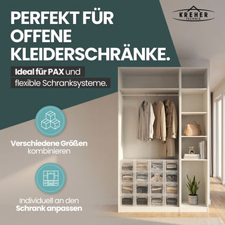 Schubladenbox Größe S, Volumen 7 Liter (weiss, transparent)