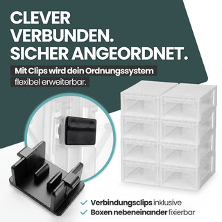 Bundle: 2 x Schubladenbox Größe M (12 Liter) + 4 x Größe S (7 Liter)