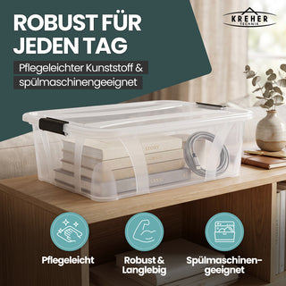 Aufbewahrungsbox 'Master' Box mit Deckel - 7 Liter Volumen, in Transparent