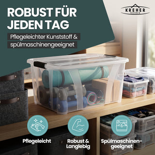 Aufbewahrungsbox 'Master' Box mit Deckel - 80 Liter Volumen, in Transparent