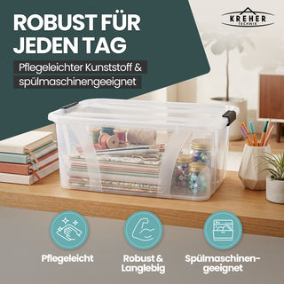 Aufbewahrungsbox 'Master' Box mit Deckel - 14 Liter Volumen, in Transparent