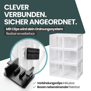 Schubladenbox 52 Größe XXL, 48 Liter - extra tief und hoch (weiss, transparent)