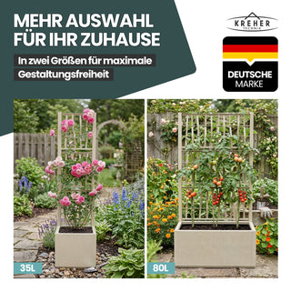 Set: 2 x XL SPALIER 'Ethica' - 80 x 36 x 140 cm - in Struktur Optik - breite Version - in Beige