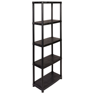 3 x PRIMO PLUS - Kunststoffregal 12 Zoll (Schwarz)