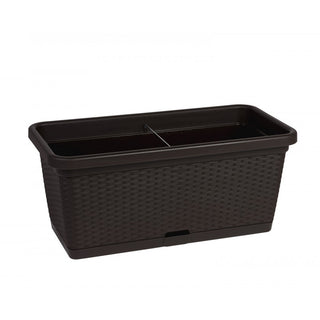 Rollbarer Blumenkasten in Rattan-Optik 80 cm (Farbe wählbar)
