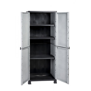 Set: 2 x MADERA - Kunststoffschrank mit 3 Einlegeböden