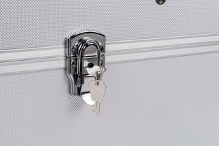 Bundle: Transportkoffer mit Aluminiumrahmen und ABS Korpus / 100 Liter + 65 Liter (Silber)