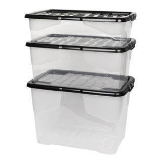Curve Boxen-Set 65, 42, 30 Liter in Transparent