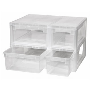 Bundle: 2 x Schubladenbox Größe M (12 Liter) + 2 x Größe S (7 Liter)