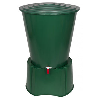 XXL Wassertonne Wassertank mit Hahn, Deckel und Monoblock 310 Liter in Grün