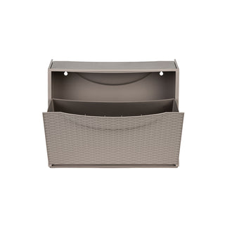 Set: 3 x Schuhkipper in Rattan-Optik, Farbe: Taupé