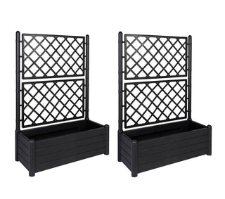 Set: 2 x HOLZ OPTIK XL SPALIER (breite Version) Farbe: Anthrazit