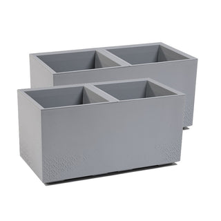 Set: 2 x XL Pflanzkasten "Karo" in verschiedenen Farben und Größen (Farbe/Größe wählbar)