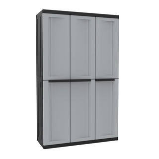 C-Twist Dreitüriger Multifunktionsschrank in Schwarz/Grau (Modell wählbar)