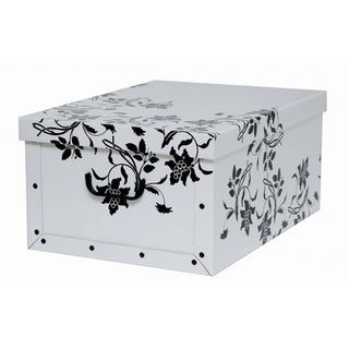 Dekokarton - Motiv: Blumen Barock, Weiss