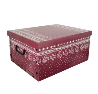 Karton für Christbaumkugeln Dekor: Red Snowflake