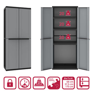 Set: Universalschrank "Joker" mit 3 Böden + Beistellschrank "Joker" mit 1 Boden