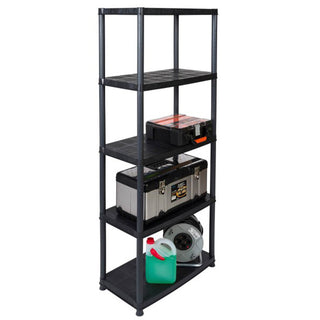 Set: 3 x PLATIN - Kunststoffregal 15 Zoll (Schwarz)